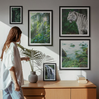 Polyptic înrămat Animale tropicale din natură