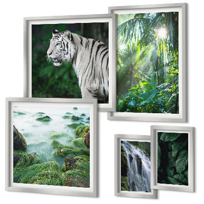 Polyptic înrămat Animale tropicale din natură