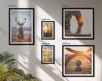 Decorațiune de perete set tablouri Natura, animalele sălbatice, în armonie