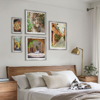 Decorațiune de perete set tablouri Străzi fermecătoare cu preparate italienești