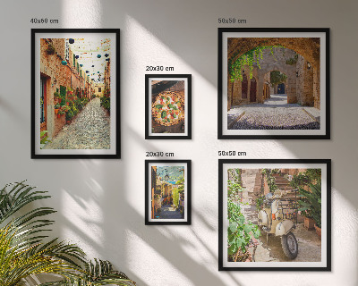 Decorațiune de perete set tablouri Străzi fermecătoare cu preparate italienești