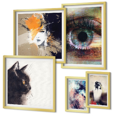 Decorațiune de perete set tablouri Portrete de artă modernă, abstracție