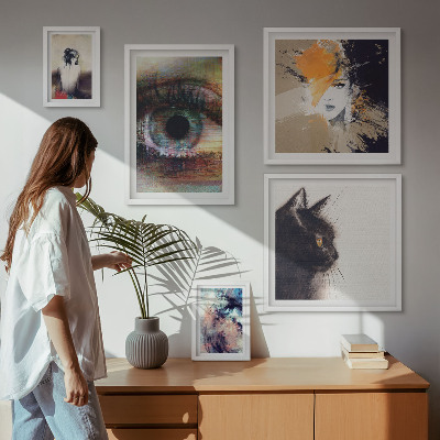 Decorațiune de perete set tablouri Portrete de artă modernă, abstracție
