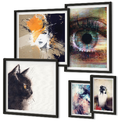 Decorațiune de perete set tablouri Portrete de artă modernă, abstracție