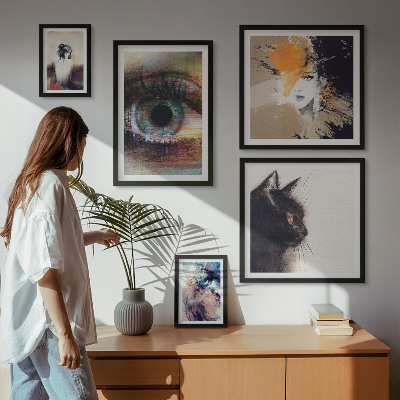 Decorațiune de perete set tablouri Portrete de artă modernă, abstracție