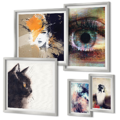 Decorațiune de perete set tablouri Portrete de artă modernă, abstracție