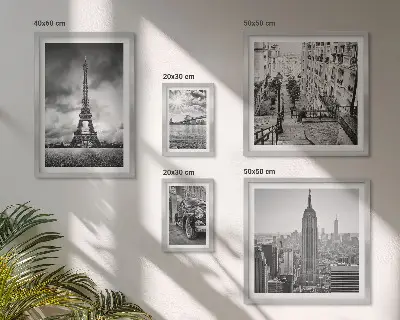 Set de tablouri decorative pentru perete cu peisaje urbane și icoane arhitecturale