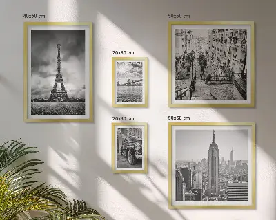 Set de tablouri decorative pentru perete cu peisaje urbane și icoane arhitecturale
