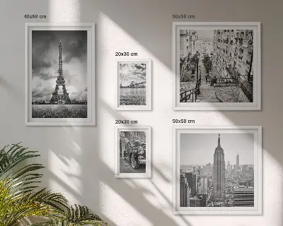 Set de tablouri decorative pentru perete cu peisaje urbane și icoane arhitecturale