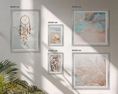 Tablou poliptic cu imprimeu de plajă în stil boho