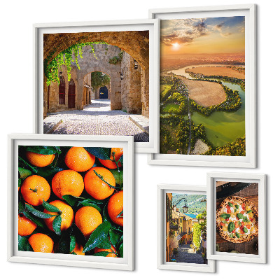 Decorațiune de perete set tablouri Peisaje naturale cu arome italienești