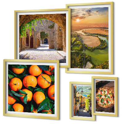 Decorațiune de perete set tablouri Peisaje naturale cu arome italienești