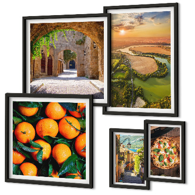 Decorațiune de perete set tablouri Peisaje naturale cu arome italienești