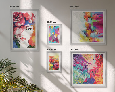Decorațiune de perete set tablouri Portrete abstracte colorate