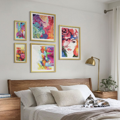 Decorațiune de perete set tablouri Portrete abstracte colorate