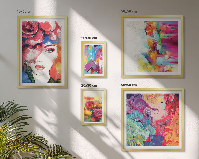 Decorațiune de perete set tablouri Portrete abstracte colorate