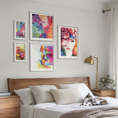 Decorațiune de perete set tablouri Portrete abstracte colorate