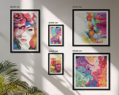 Decorațiune de perete set tablouri Portrete abstracte colorate
