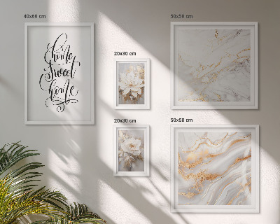 Polyptic înrămat Interior elegant din marmură cu flori