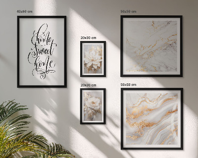 Polyptic înrămat Interior elegant din marmură cu flori