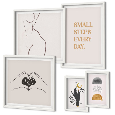 Decorațiune de perete set tablouri Motivație gândire pozitivă minimalism