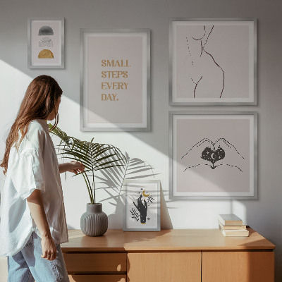 Decorațiune de perete set tablouri Motivație gândire pozitivă minimalism