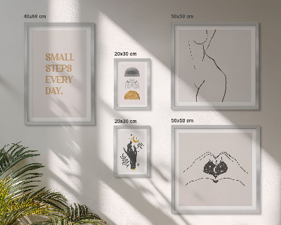 Decorațiune de perete set tablouri Motivație gândire pozitivă minimalism