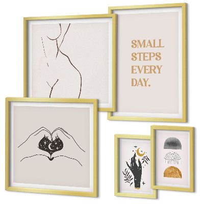 Decorațiune de perete set tablouri Motivație gândire pozitivă minimalism