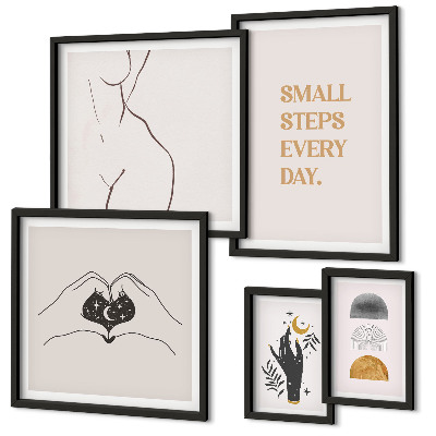Decorațiune de perete set tablouri Motivație gândire pozitivă minimalism