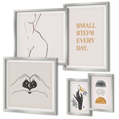 Decorațiune de perete set tablouri Motivație gândire pozitivă minimalism