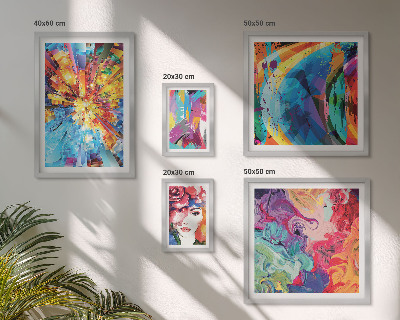 Polyptic înrămat Compoziții abstracte colorate