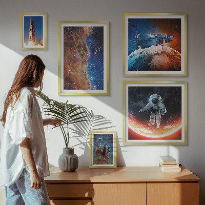 Decorațiune de perete set tablouri Călătoria spațială a galaxiei