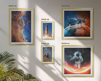 Decorațiune de perete set tablouri Călătoria spațială a galaxiei