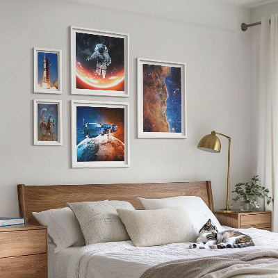 Decorațiune de perete set tablouri Călătoria spațială a galaxiei