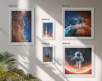 Decorațiune de perete set tablouri Călătoria spațială a galaxiei