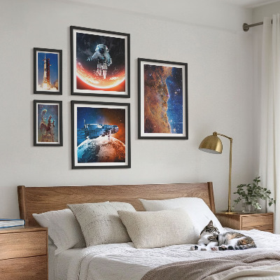 Decorațiune de perete set tablouri Călătoria spațială a galaxiei