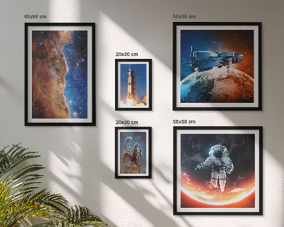 Decorațiune de perete set tablouri Călătoria spațială a galaxiei