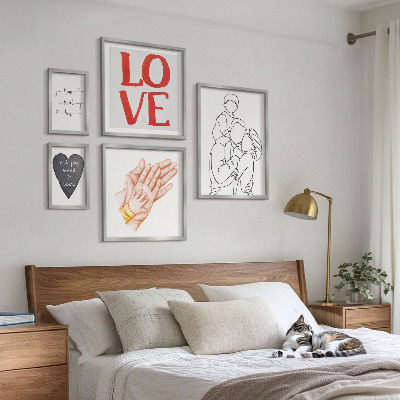 Polyptic înrămat Familie, dragoste, căldură, fericire