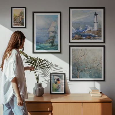 Decorațiune de perete set tablouri Aventuri și peisaje maritime