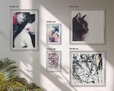 Decorațiune de perete set tablouri Portrete abstracte elegante