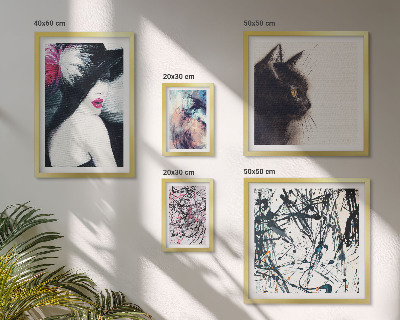 Decorațiune de perete set tablouri Portrete abstracte elegante
