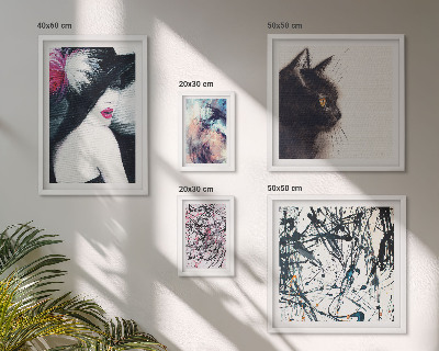 Decorațiune de perete set tablouri Portrete abstracte elegante