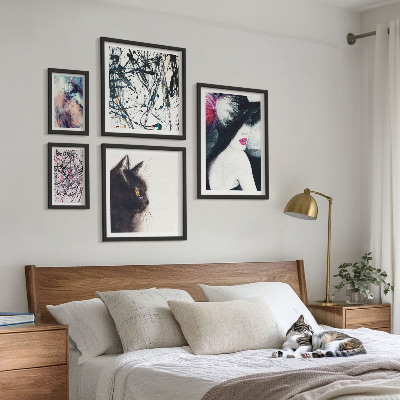 Decorațiune de perete set tablouri Portrete abstracte elegante