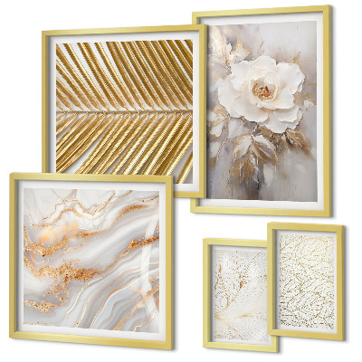 Polyptic înrămat Motive florale elegante