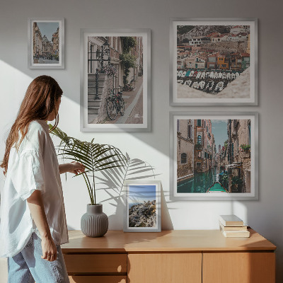 Decorațiune de perete set tablouri Străzi europene fermecătoare