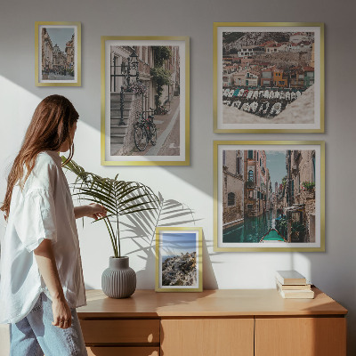 Decorațiune de perete set tablouri Străzi europene fermecătoare