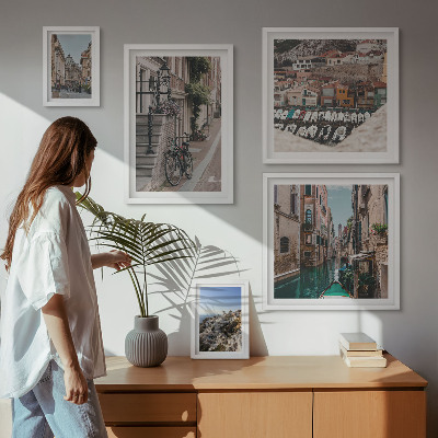 Decorațiune de perete set tablouri Străzi europene fermecătoare