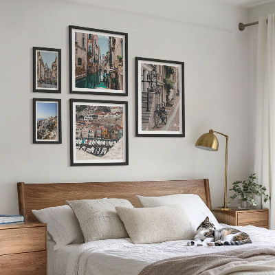 Decorațiune de perete set tablouri Străzi europene fermecătoare