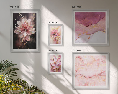 Decorațiune de perete set tablouri Aranjamente florale roz