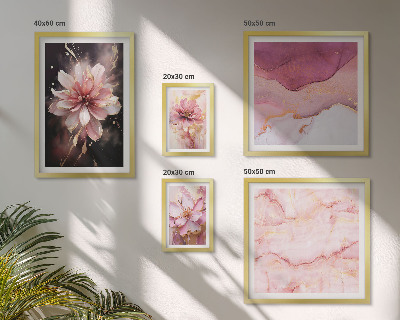Decorațiune de perete set tablouri Aranjamente florale roz